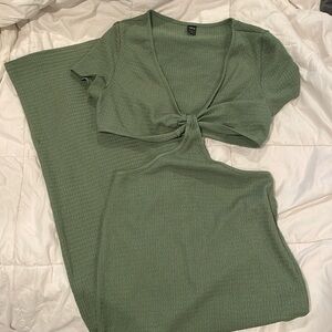 Olive green dress